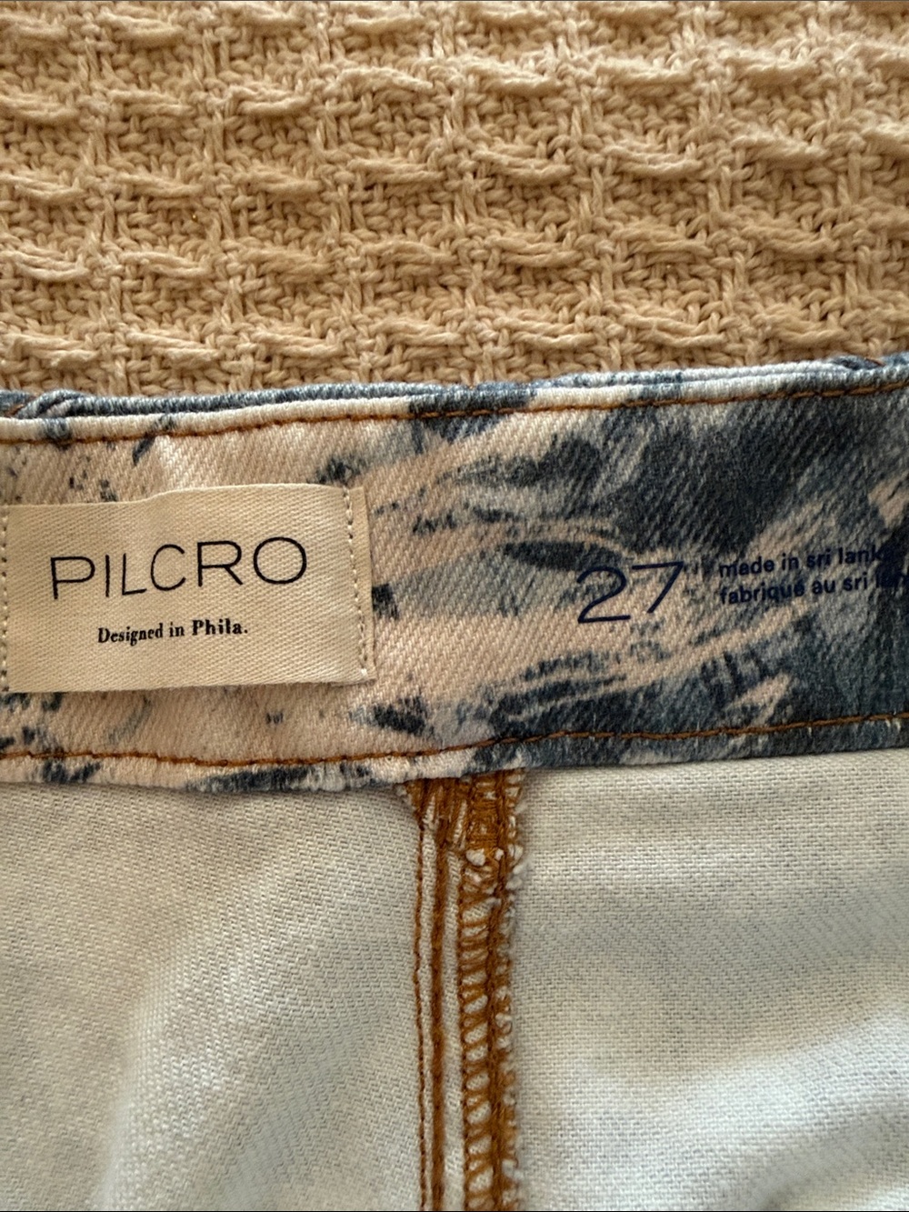 Pilcro Blue Floral Wide-Leg Cropped Jeans - Picture 8 of 11